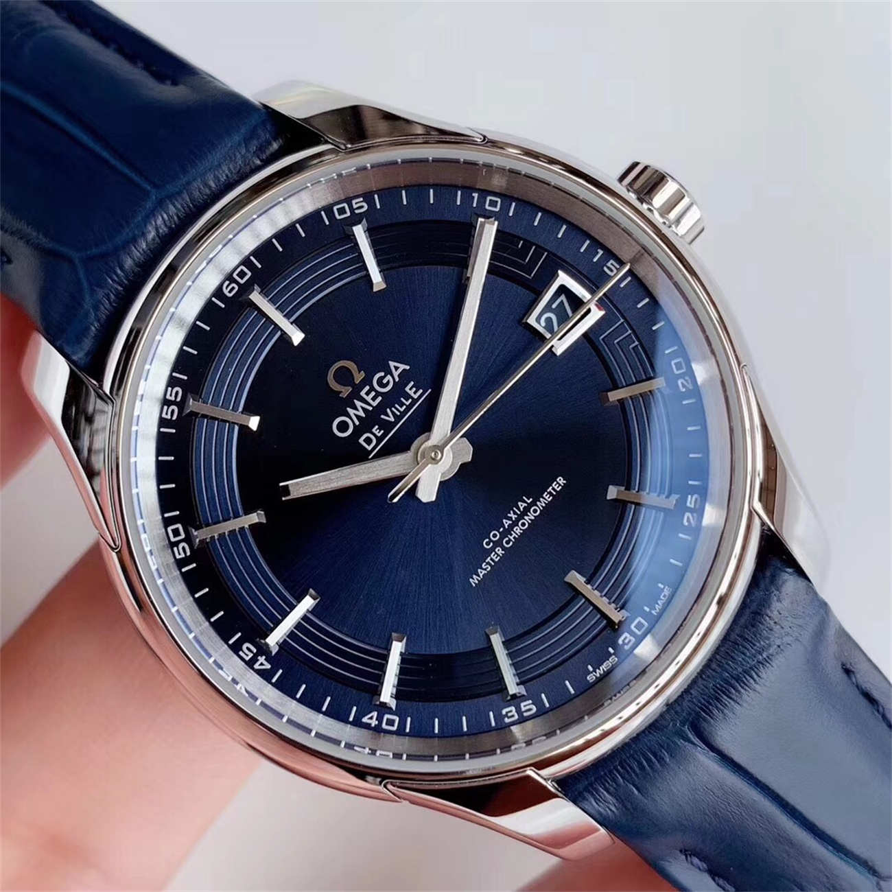 Omega De Ville Hour Vision Blue Replica (VSF 8500 Clone) – 360° Sapphire Casebody