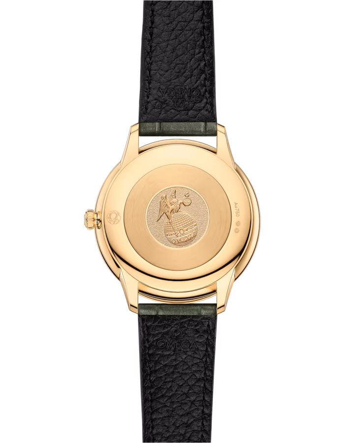 Omega De Ville Prestige 30mm White Dial with Diamonds 18k Yellow Gold Strap 434.58.30.60.55.002