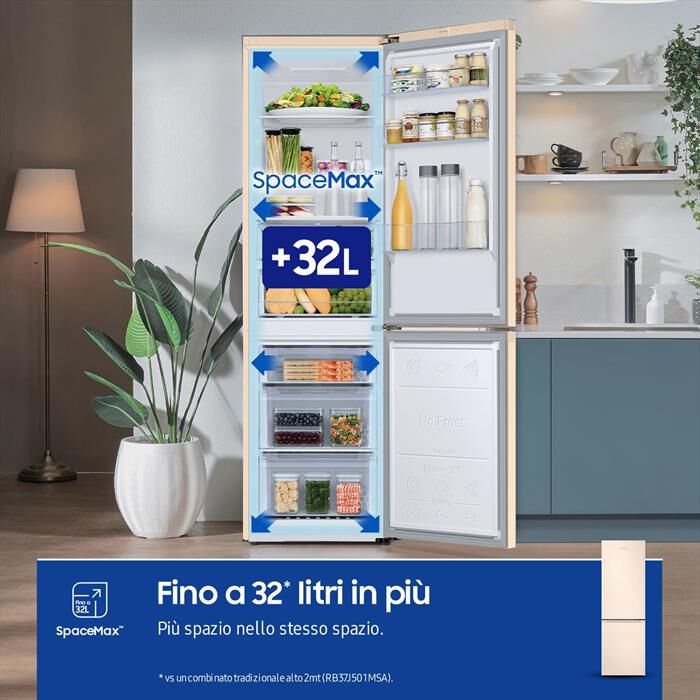 SAMSUNG - Frigorifero combinato RB38C603DEL/EF ClasseD 390lt-SABBIA