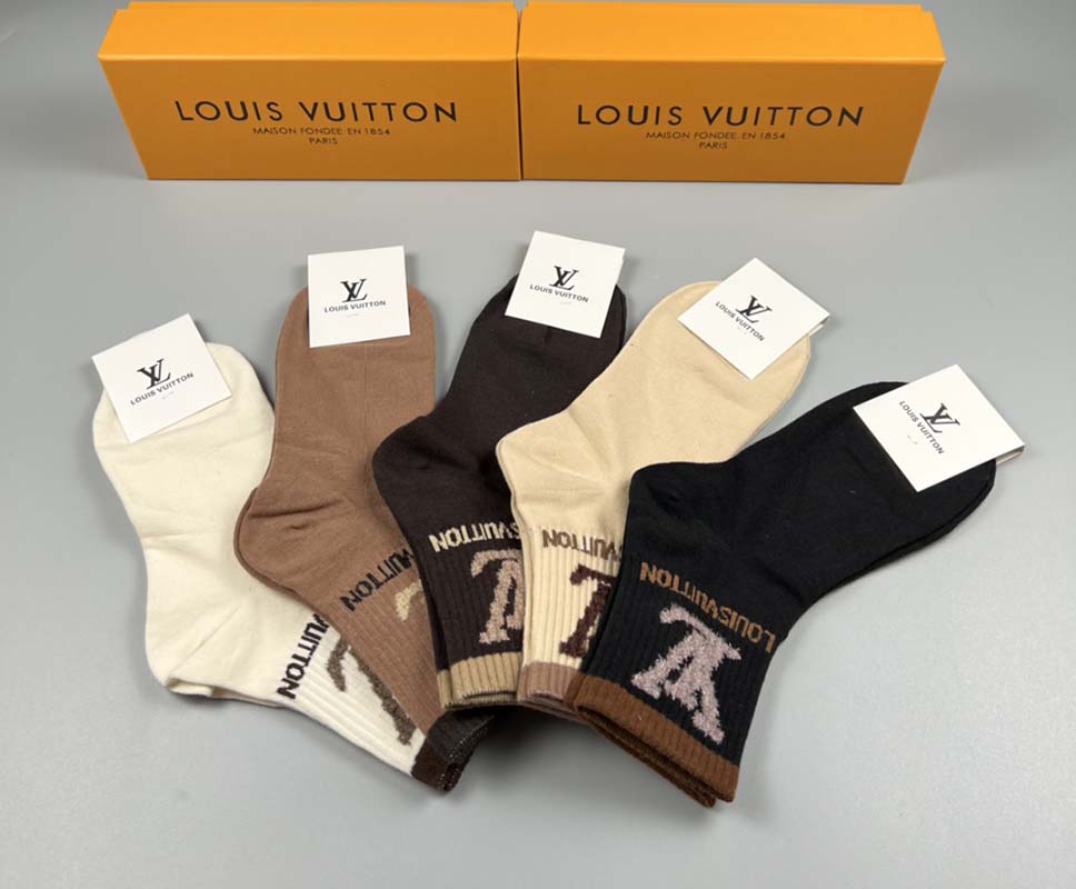 Set of 5 Pairs of Cotton Breathable Ankle Socks WZ-924000235