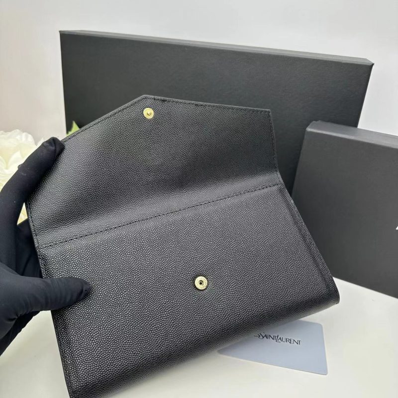 8.5″x4.7″x1.0″ Leather Black&Golden Wallet QB-927103