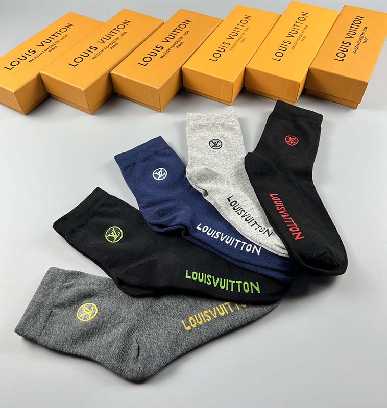 Set of 5 Pairs of Cotton Breathable Crew Socks WZ-924000255