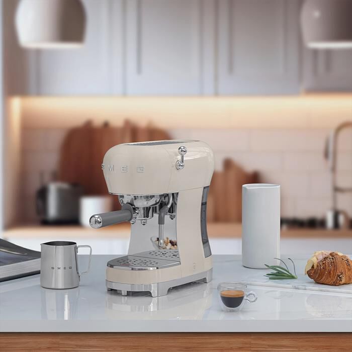 SMEG - Macchina da Caffè Espresso 50's Style ECF02CREU-Panna