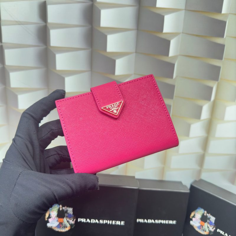 Fashion 3.9″x3.5″x0.8″ Red Leather Wallet QB-927086