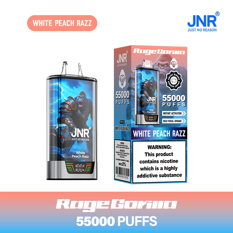 JNR RegeGorilla 55K Disposable Vape | 55000 Puffs Dual Mesh Coil Animated Smart Screen 42ml E-Liquid Type-C Rechargeable Vape | vapervz.com