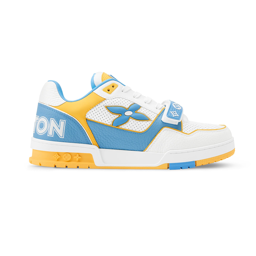 LV  Trainer Blue Velcro Strap Sneaker