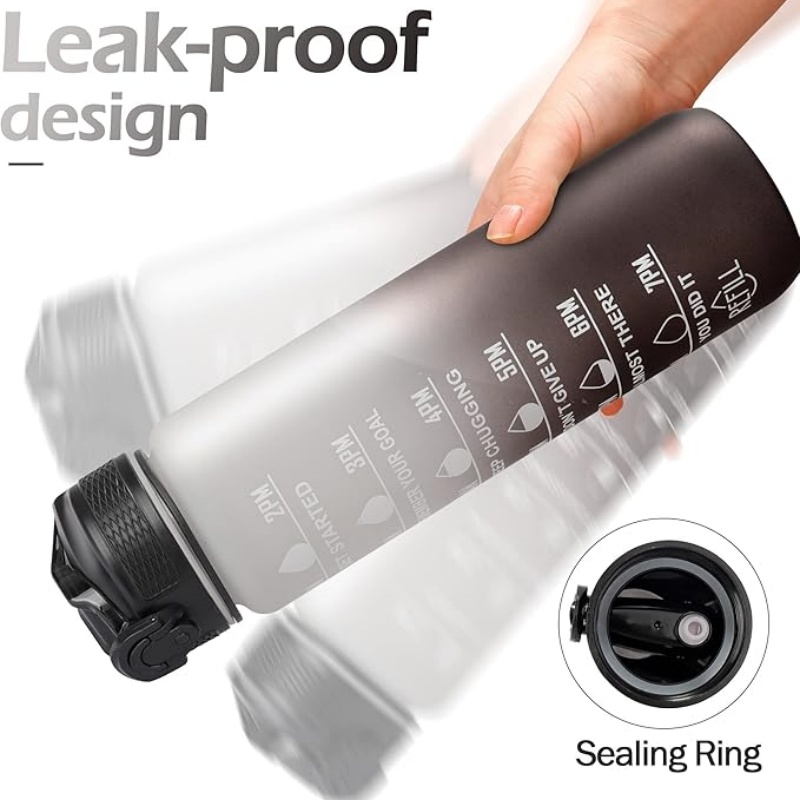 THERMOCLOUD Motivational Water Bottle with Time Marker