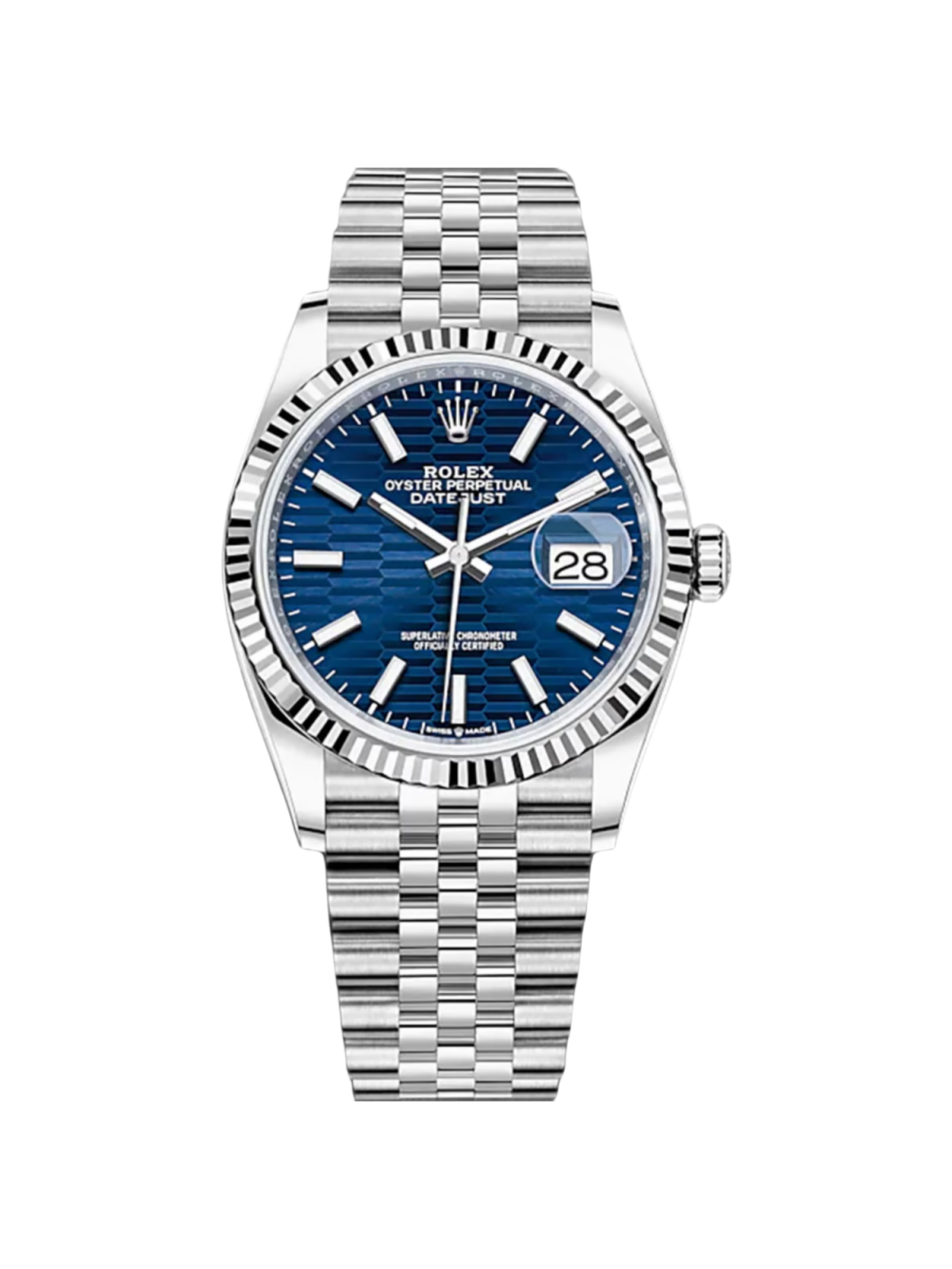 【Super Clone】RLX  Datejust 36mm 126234-0049 Blue Fluted Motif Dial Jubilee Bracelet