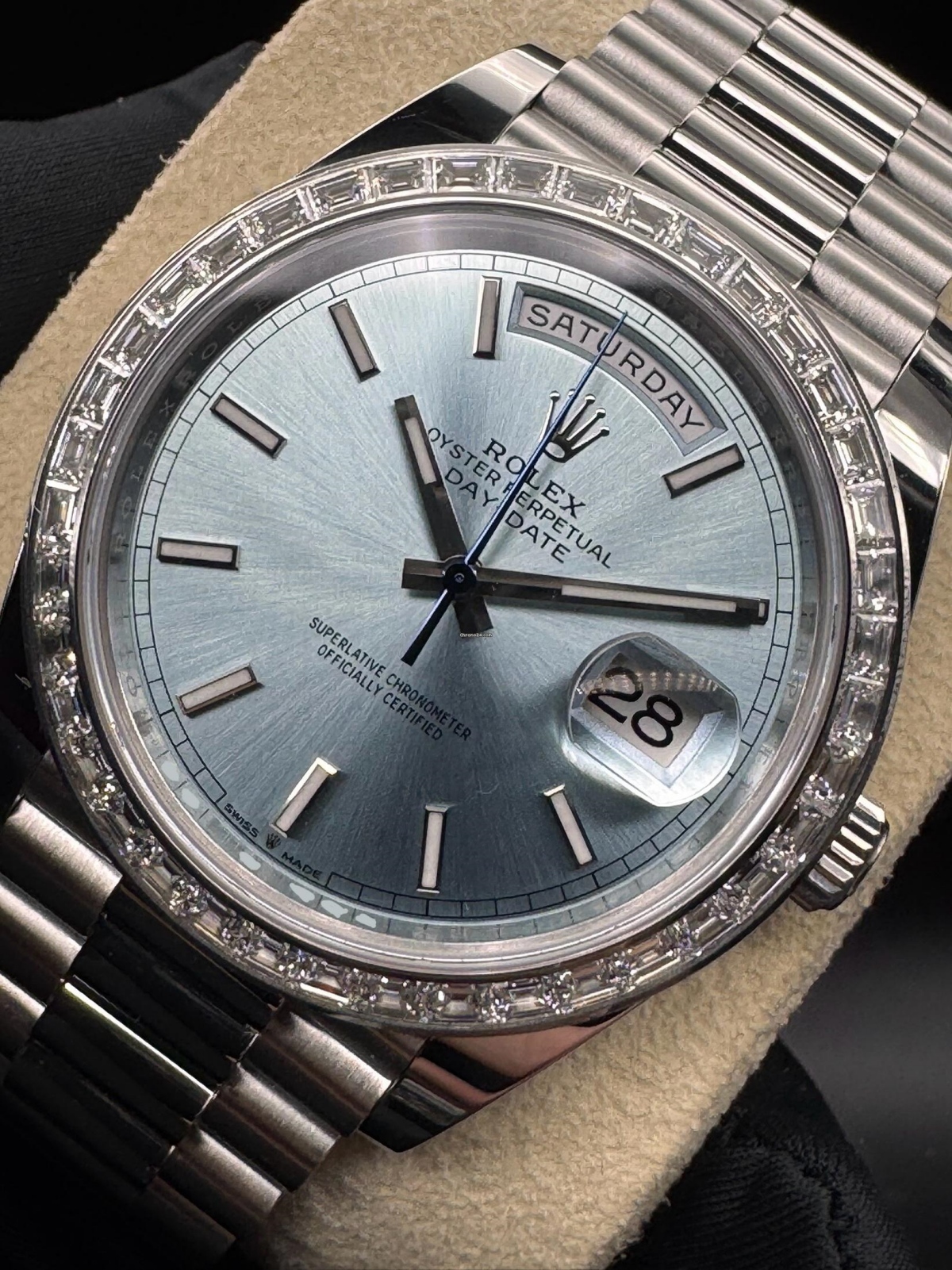 【Super Clone】RLX Day-Date 40mm 228396TBR-0039 Ice Blue Dial