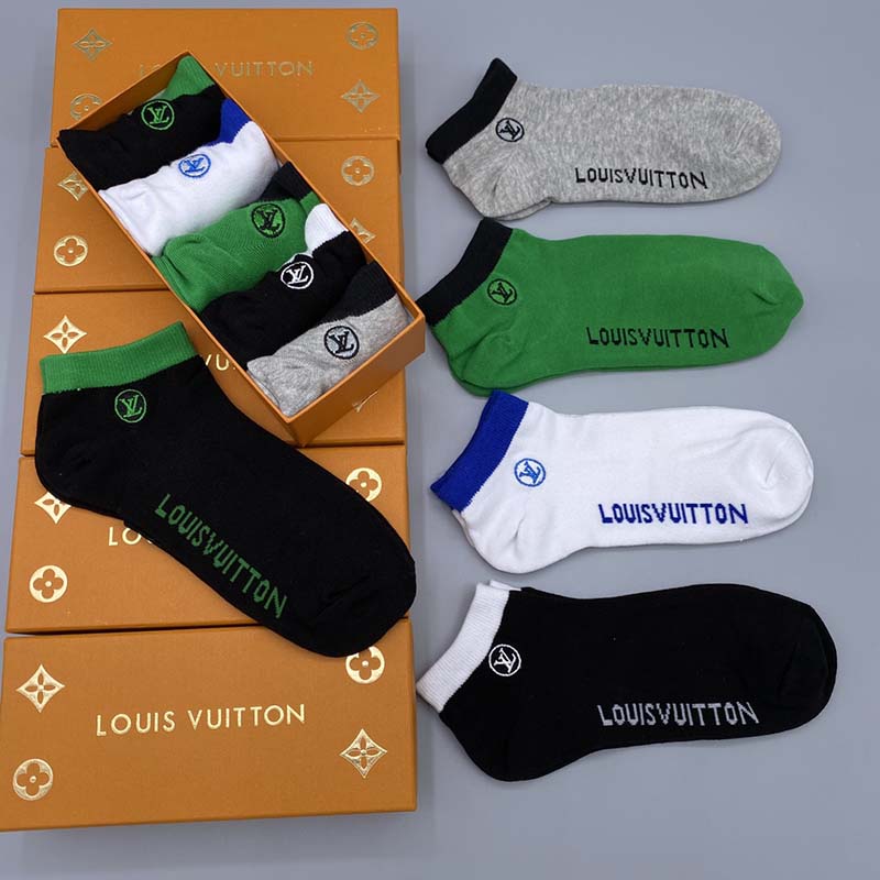Set of 5 Pairs of Cotton sweat-absorbent Ankle Socks WZ-924000226