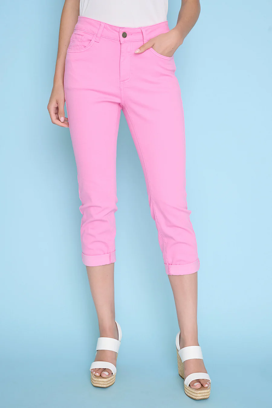 Cuffed Cropped Jeans