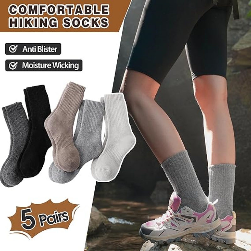 5 Pairs Womens Merino Wool Socks
