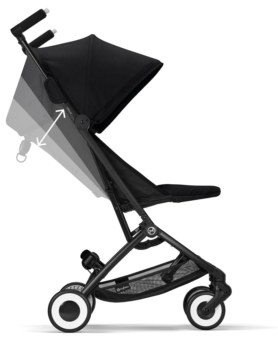 Cybex Libelle 2 Compact Stroller (WITHOUT 1 Pull Harness) - Moon Black