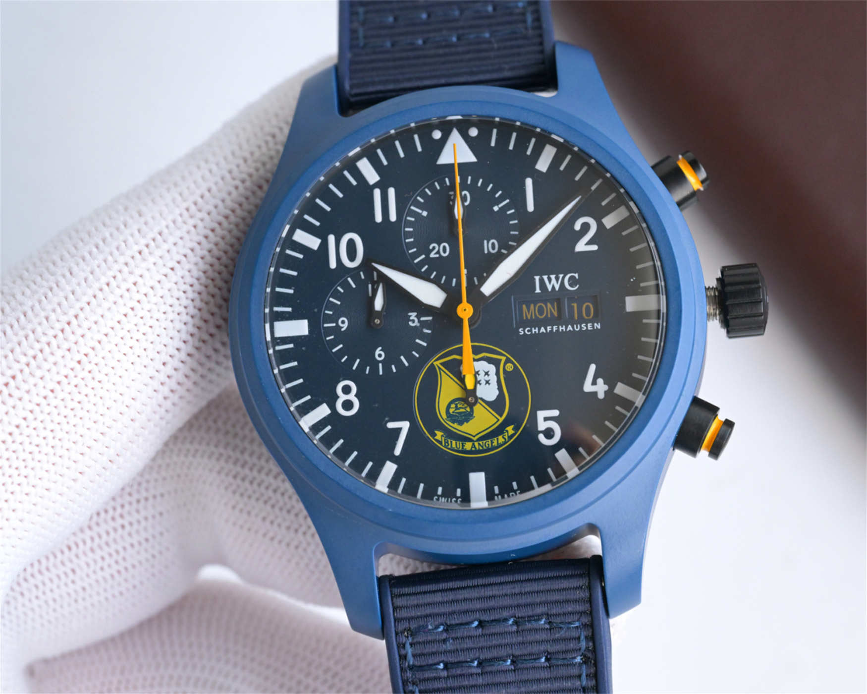 ZF IWC Royal Maces Replica | V3 Blue Ceramic & Blue Dial IW389109