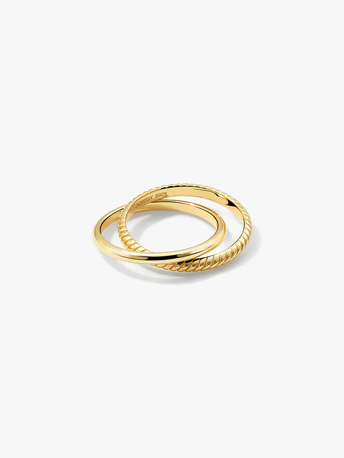 Gold Duo Crossover Ring