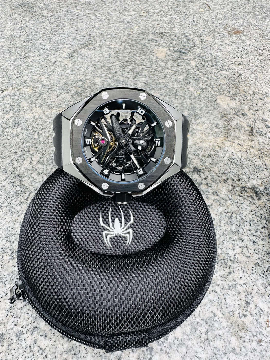 AP Royal Oak Concept Spiderman Replica – Black Ceramic Tourbillon Marvel Limited Edition