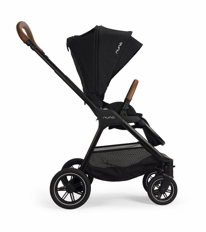 Nuna TRIV Next Stroller + TRIV & SWIV Bassinet + Stand Bundle - Caviar / Caviar