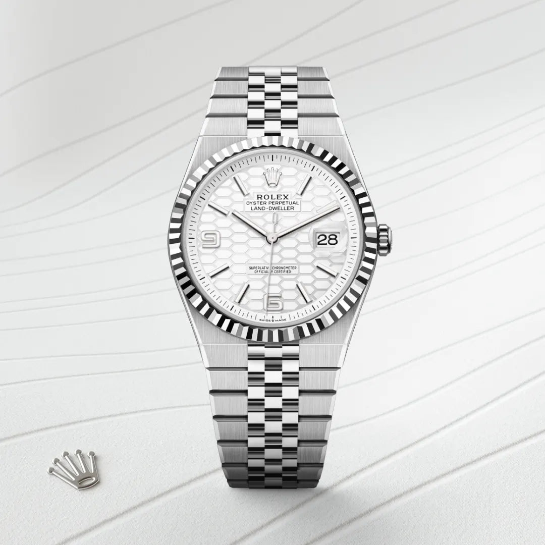 2025 Land-Dweller 40 Rolex Oyster, 40 mm, Oystersteel and white gold M127334-0001