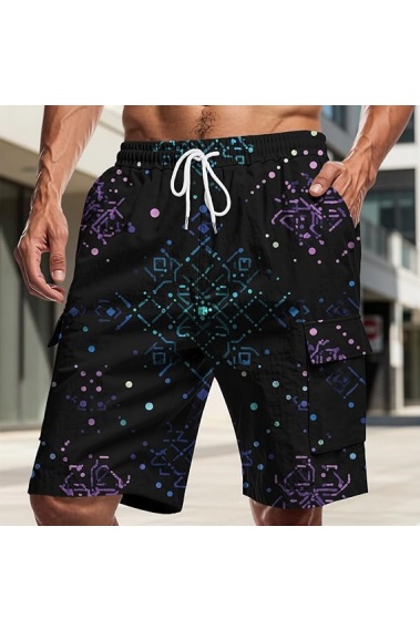 Mens Cargo Shorts Summer Lightweight Casual Drawstring