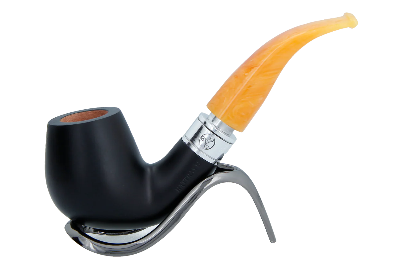 Rattrays Monarch Black 9mm Briar Smoking Pipe - Shape 177