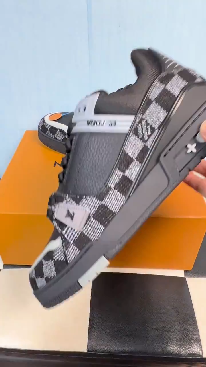 LV  Trainer Damier Denim Black