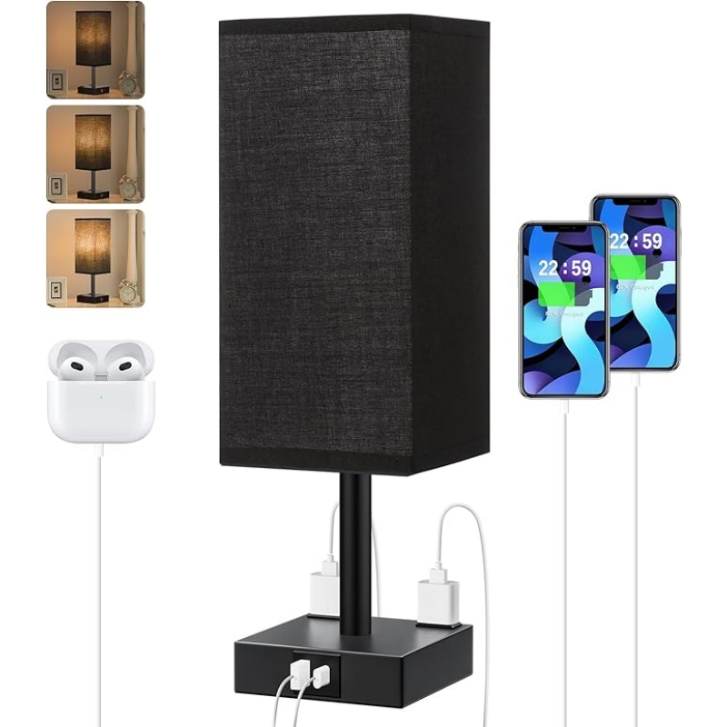 Gold White Touch Table Lamp