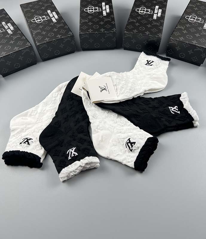 Set of 5 Pairs of Cotton Breathable Ankle Socks WZ-924000236