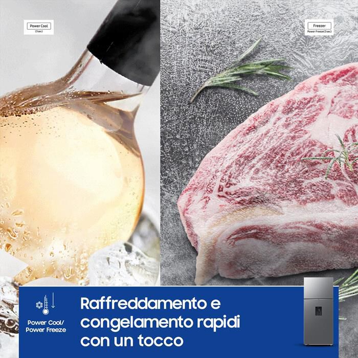 SAMSUNG - Frigorifero 2 porte RT53DG7B14S9EF Classe E 528 lt-Metal Inox