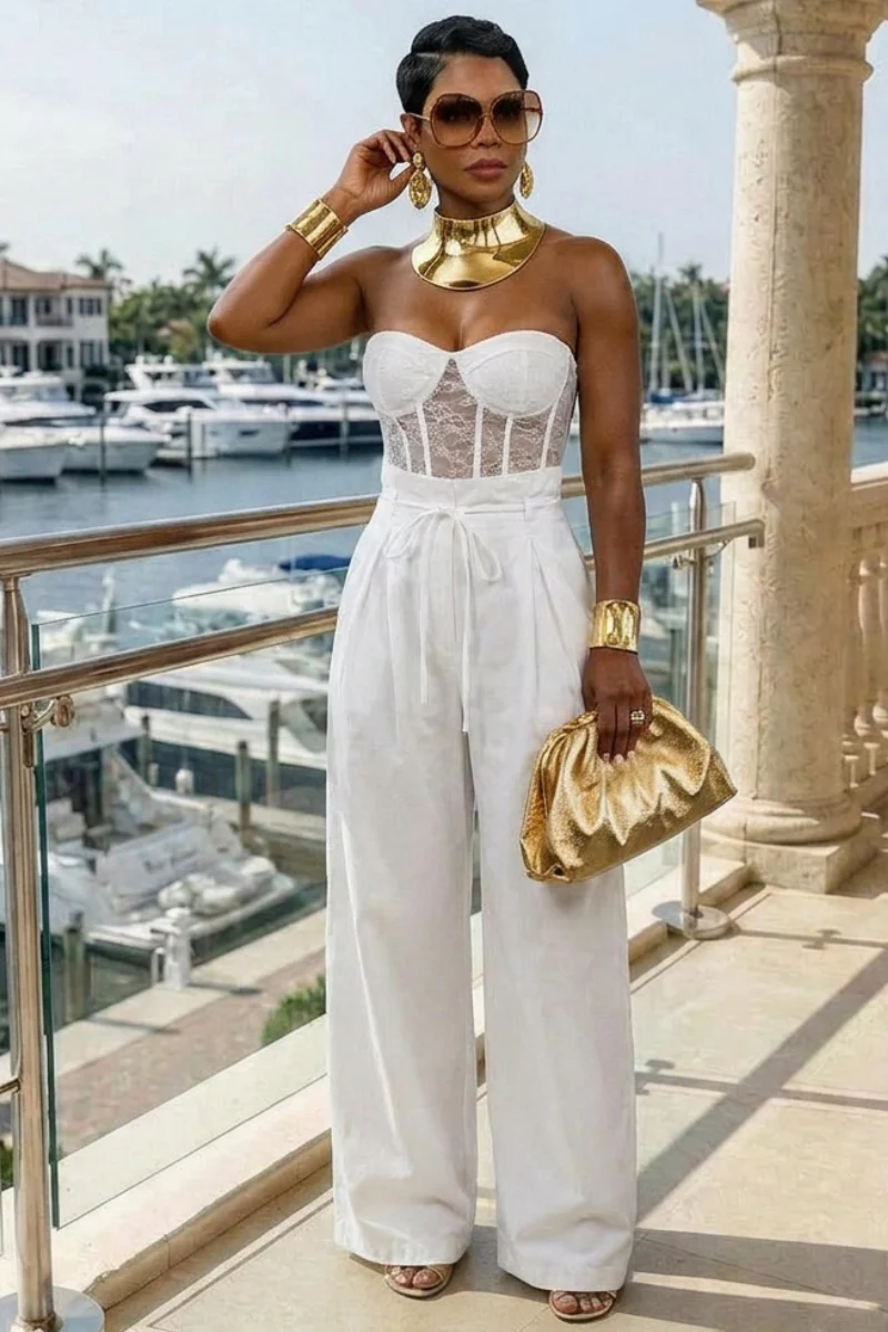 Reign Jumpsuit- White