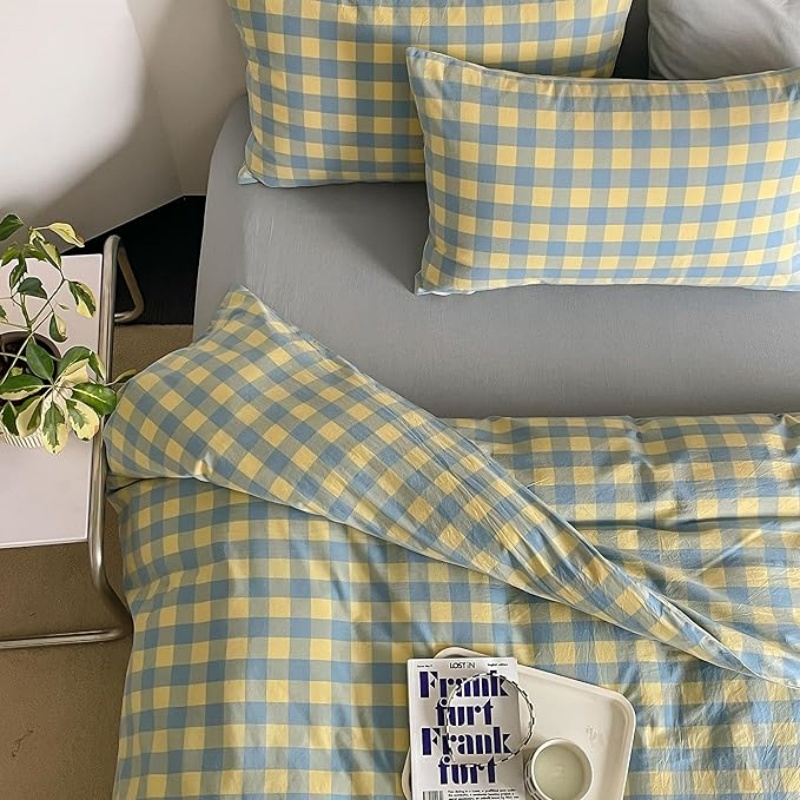 Plaid Duvet Cover Set