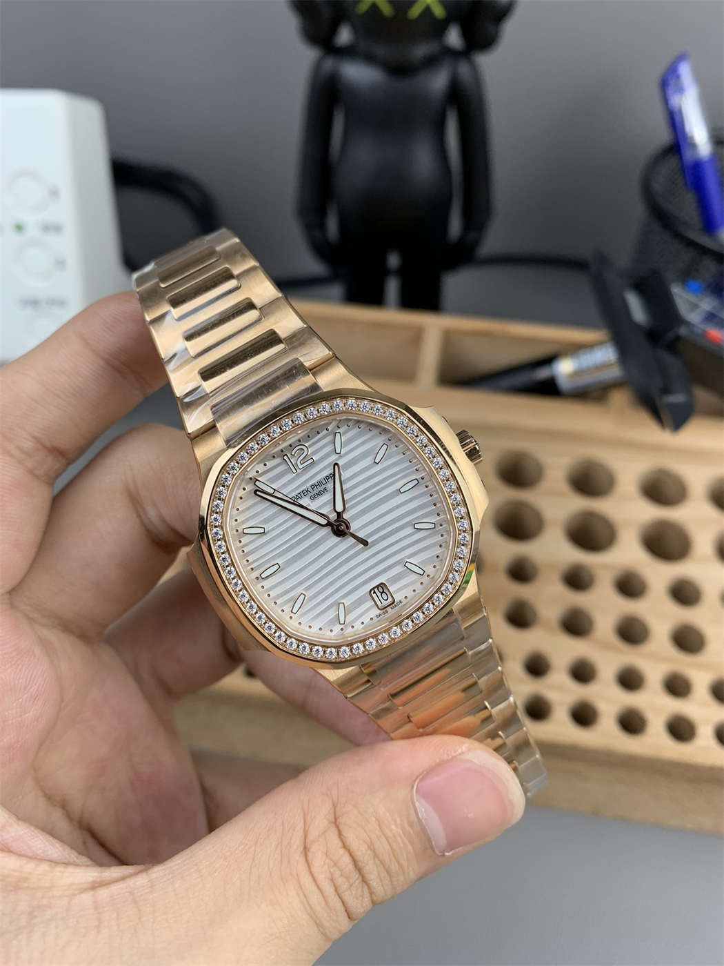 Patek Philippe 7118 Replica | 3K Factory Ladies Nautilus in Rose Gold & Diamonds