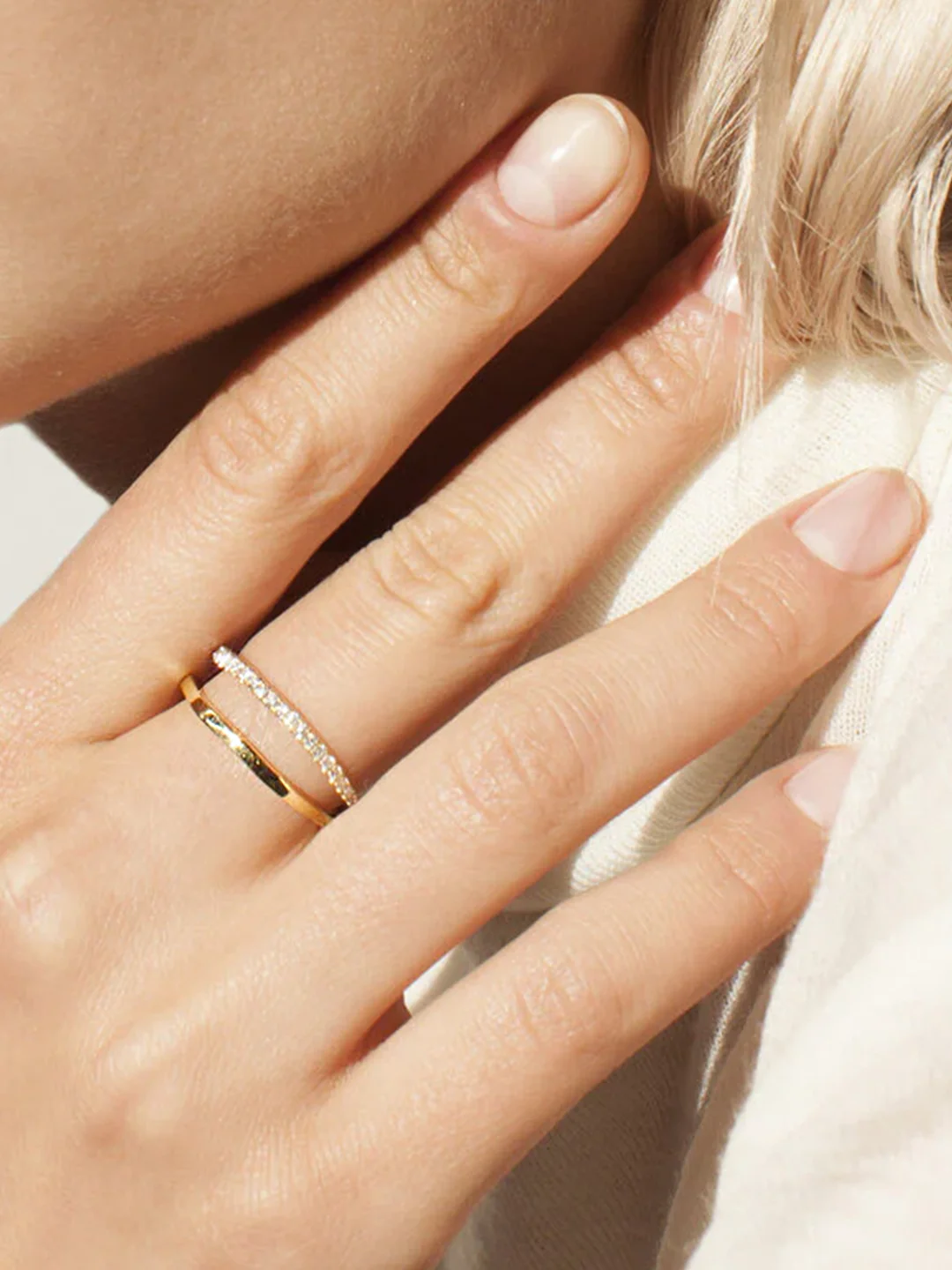 Pave Sapphire Duo Ring