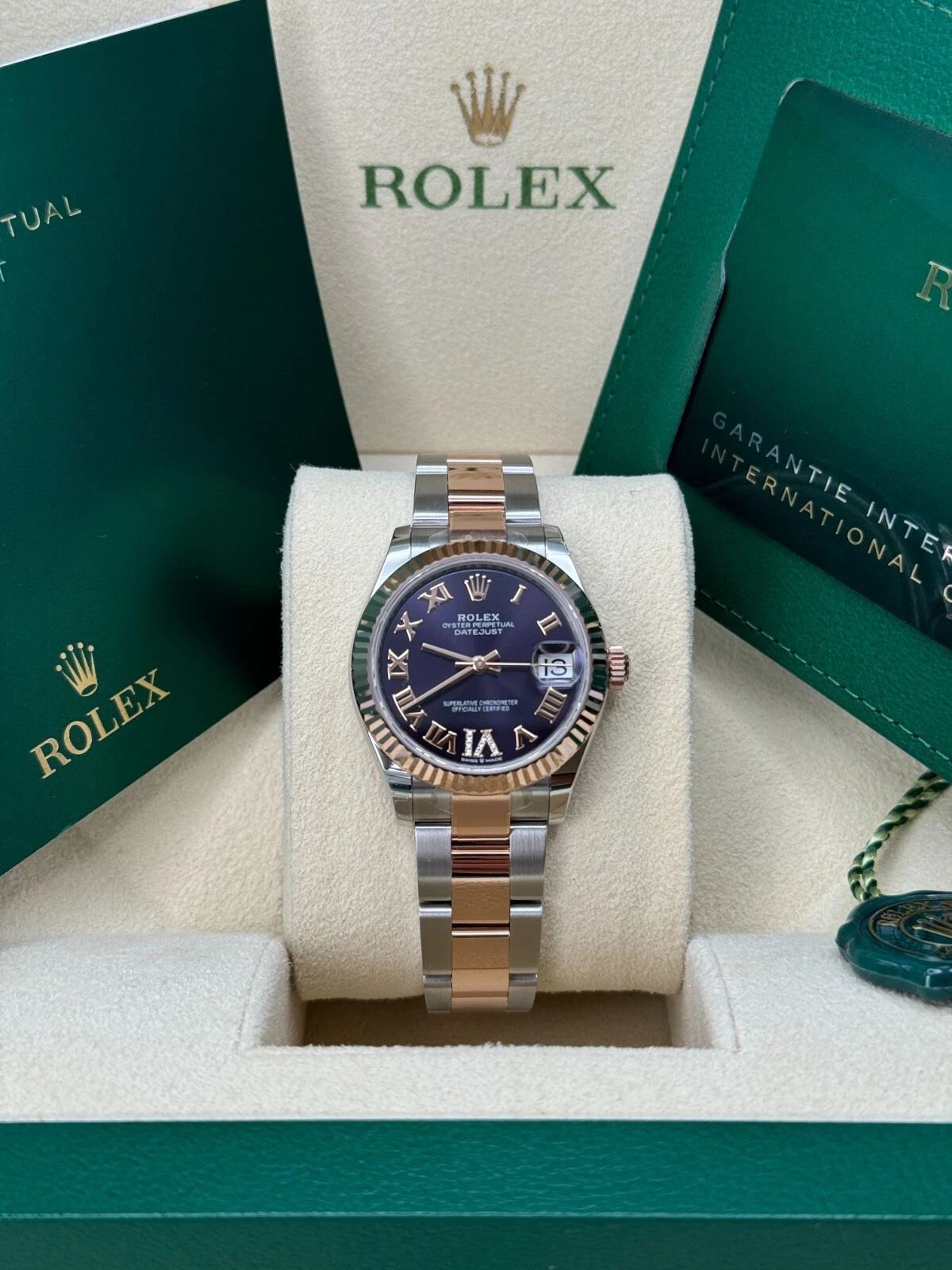 【Super Clone】RLX Datejust m278271-0019/0020 Aubergine 31mm Dial Oyster Bracelet Watch