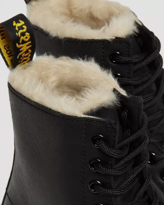 1460 Serena Faux Fur Lined Leather Lace Up Boots