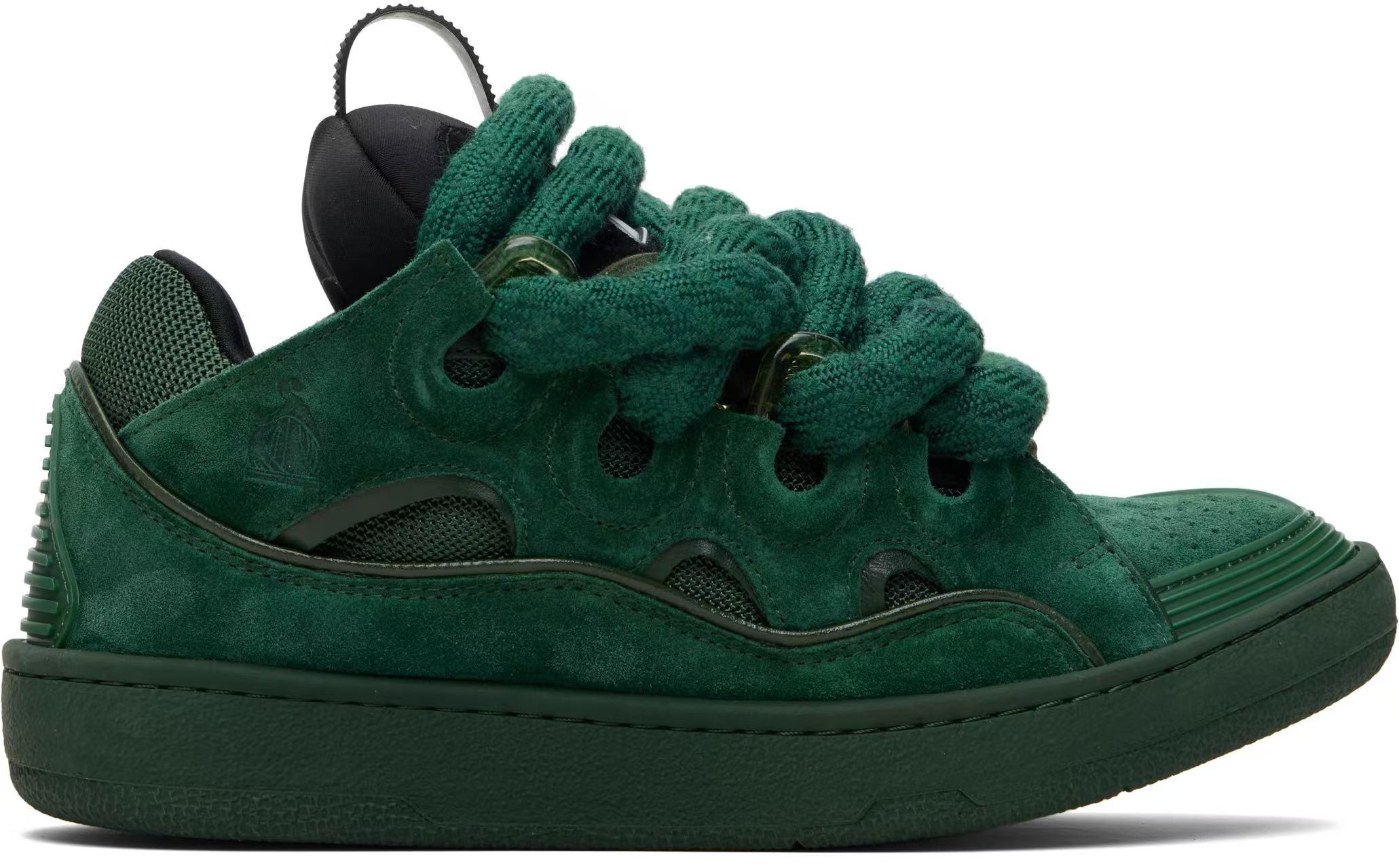 LAN  Green Curb Leather	  With Snake Laces Sneakers