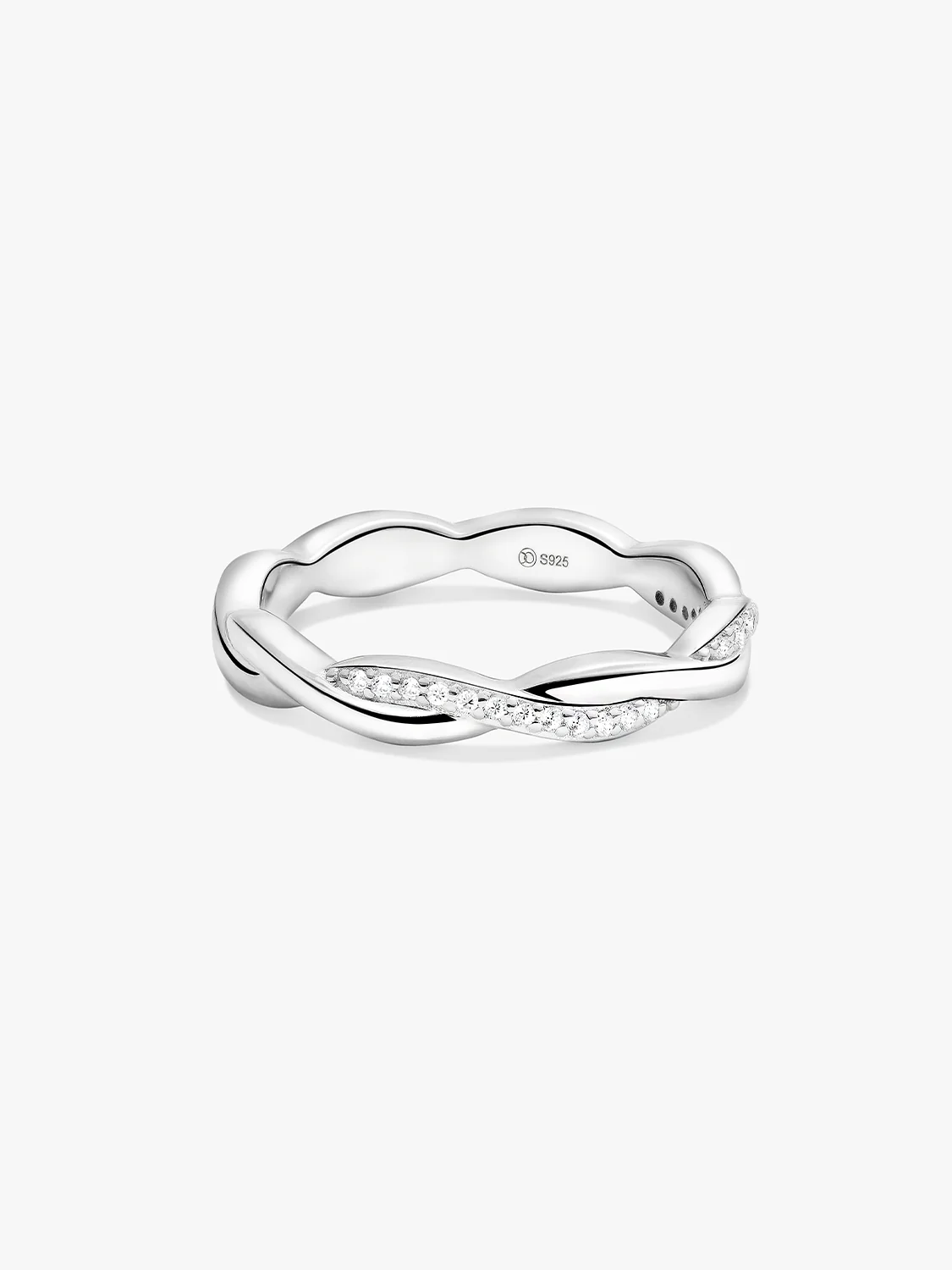 Twisted Pave Ring