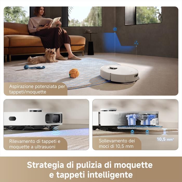 DREAME - Aspirapolvere robot D20 ULTRA VIM-Bianco