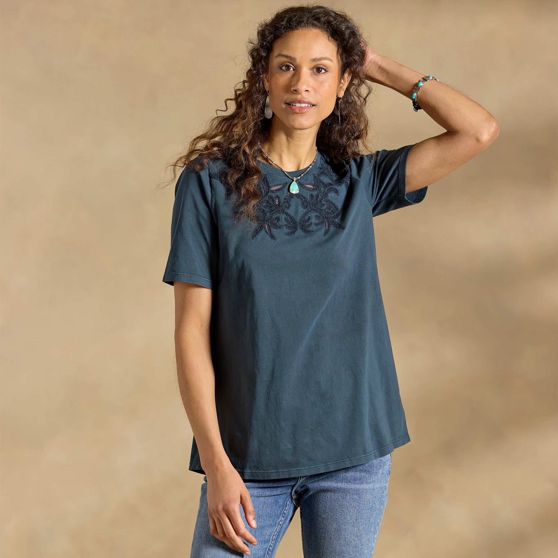 Toluca Lace Tee, Petite