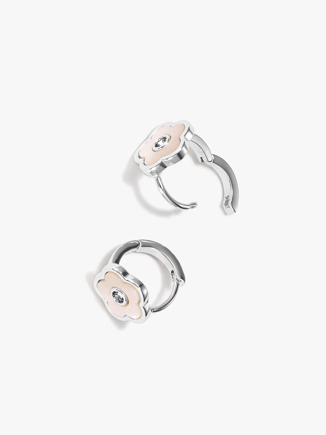 Mother of Pearl Flower Huggies