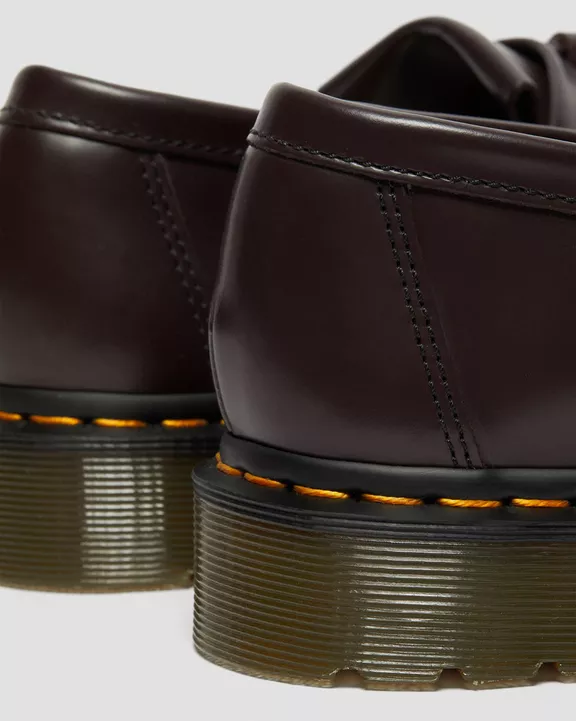 Adrian Yellow Stitch Smooth Leather Tassle Loafers