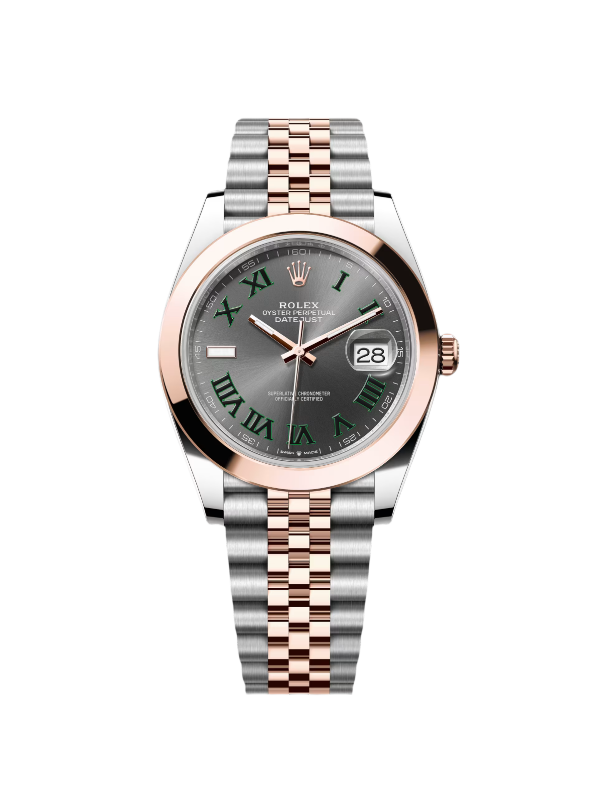 Rolex Datejust 41mm 126301 Sundust Slate Roman Dial Oyster Bracelet