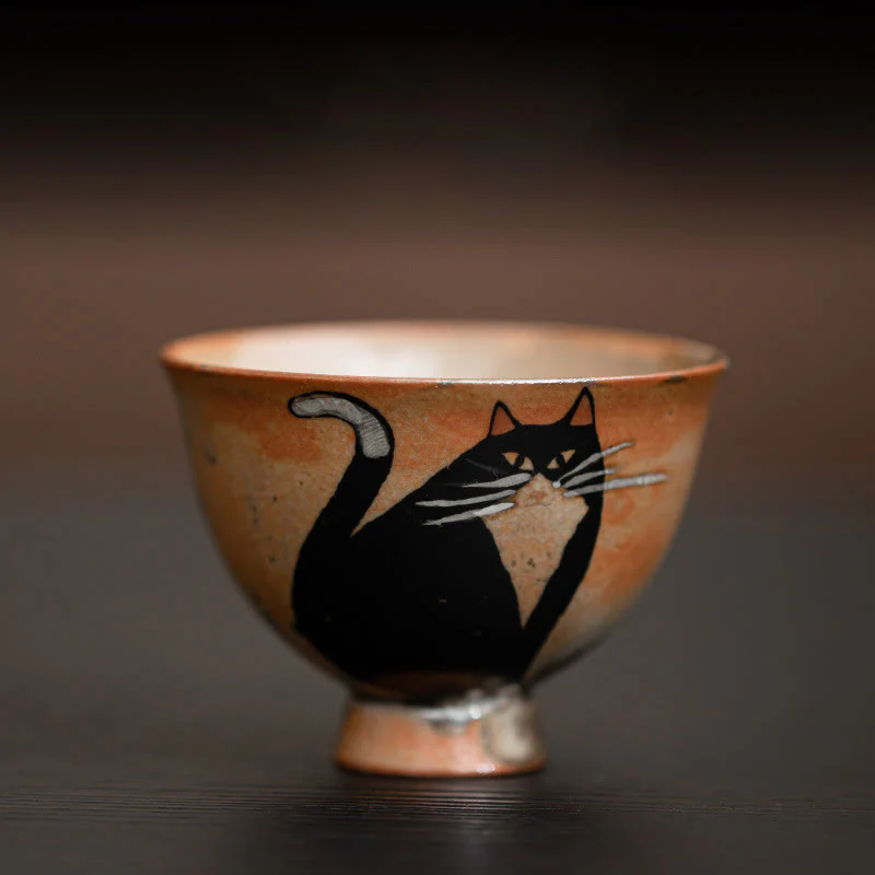 Small Cute Cat Teacup Kung Fu Tea Cup 60ml