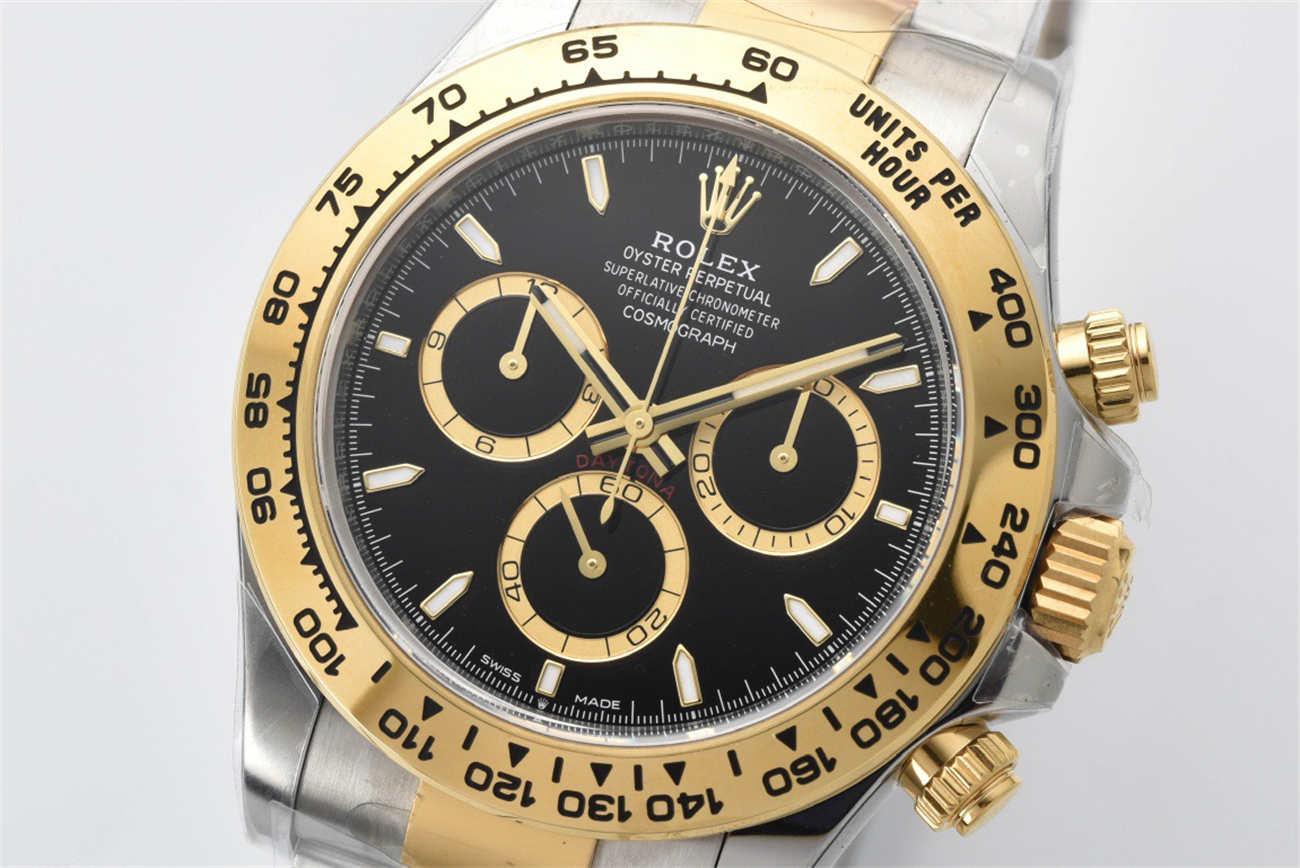 Clean Factory Rolex Daytona 126503 Replica – New Two Tone Black Dial (4131 Movement)