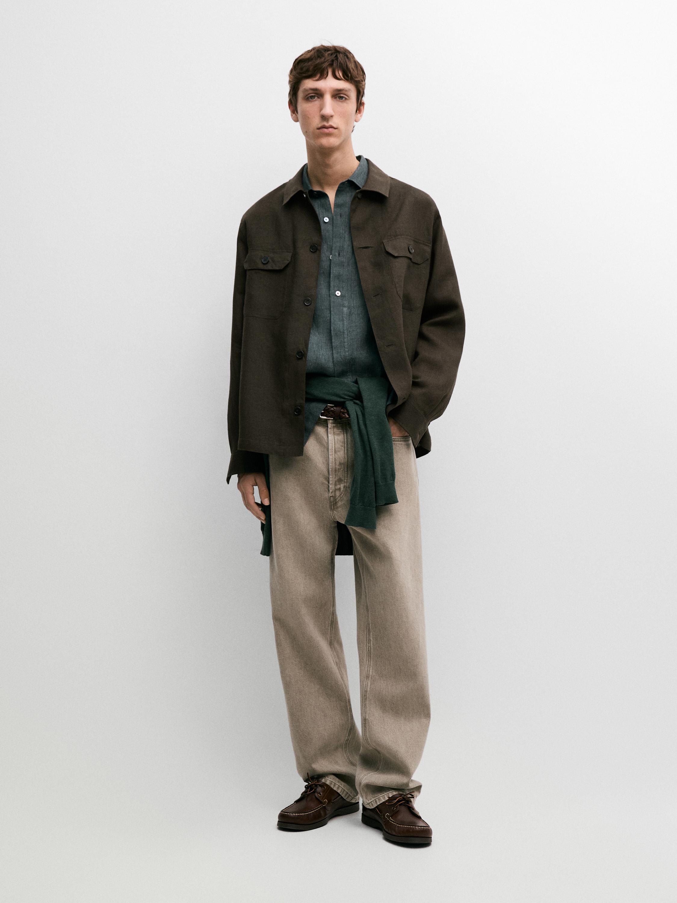 Sobrecamisa bolsillos lino total look