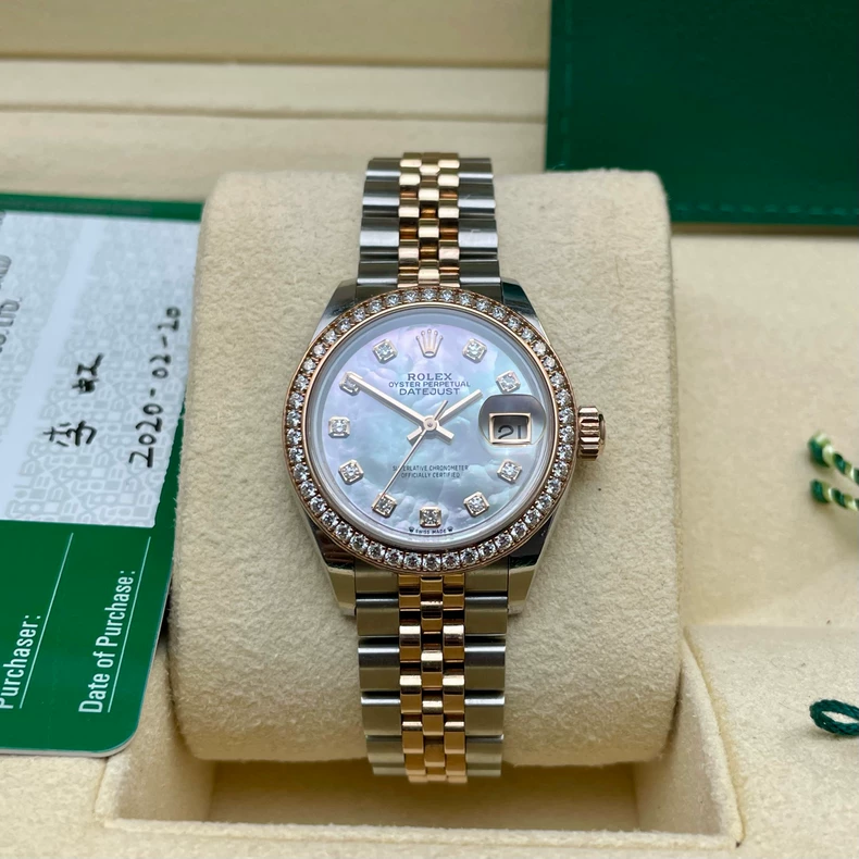 LADY-DATEJUST OYSTER 28 MM OYSTERSTEEL YELLOW GOLD AND DIAMONDS 279383RBR