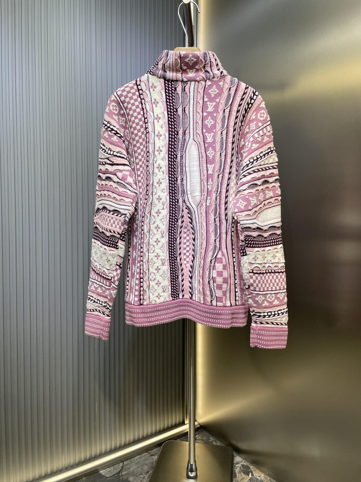 LV 25FW X Nigo Half-zip turtleneck sweater