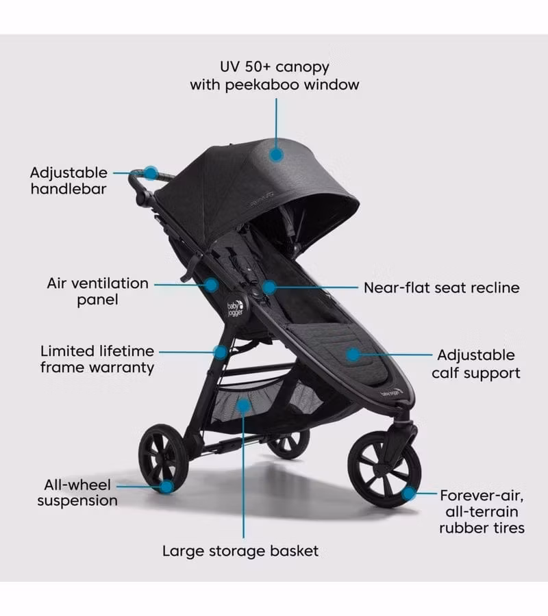 Baby Jogger City Mini GT2 Single Stroller - Opulent Black