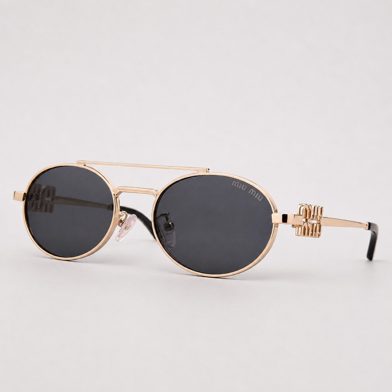 G03：Miu Miu Round Metal Sunglasses