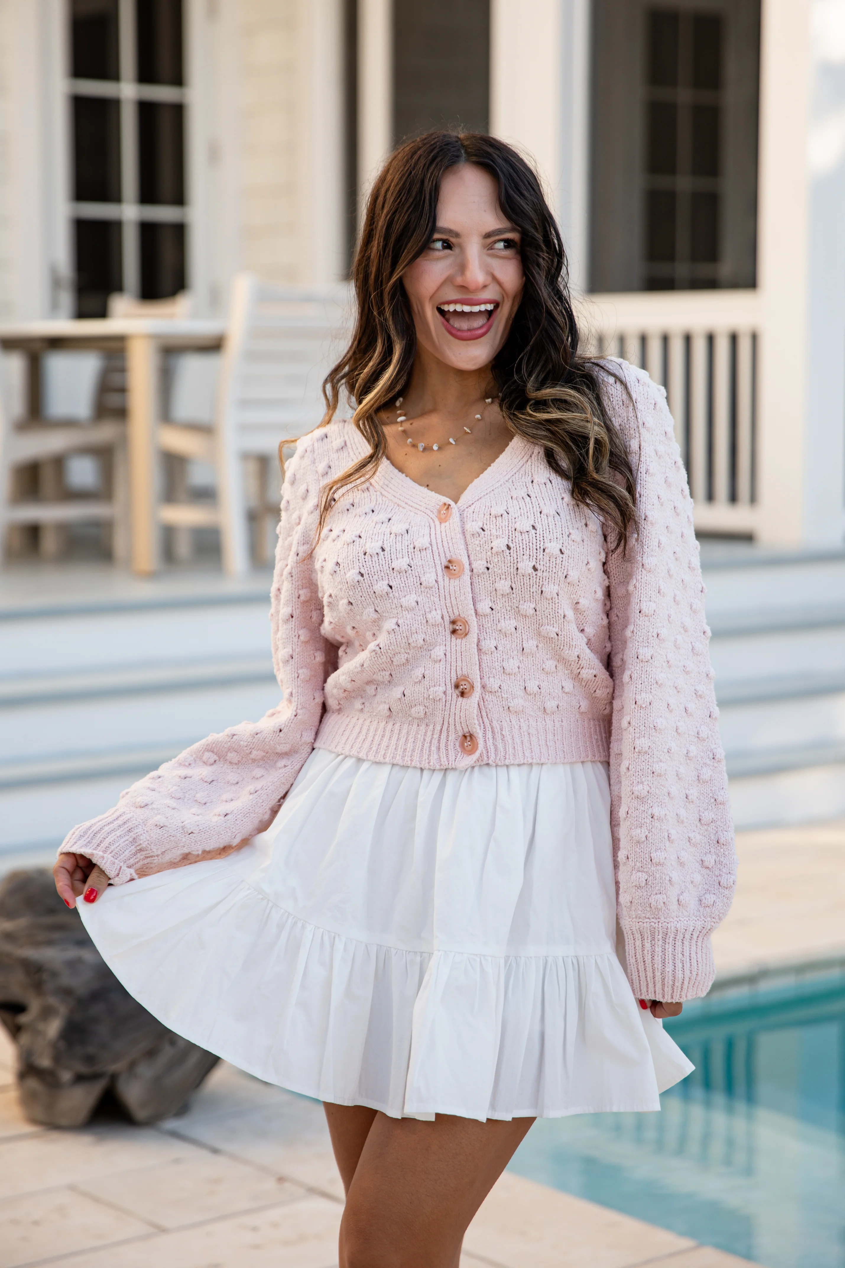 Blushing Daisy Sweater Cardigan