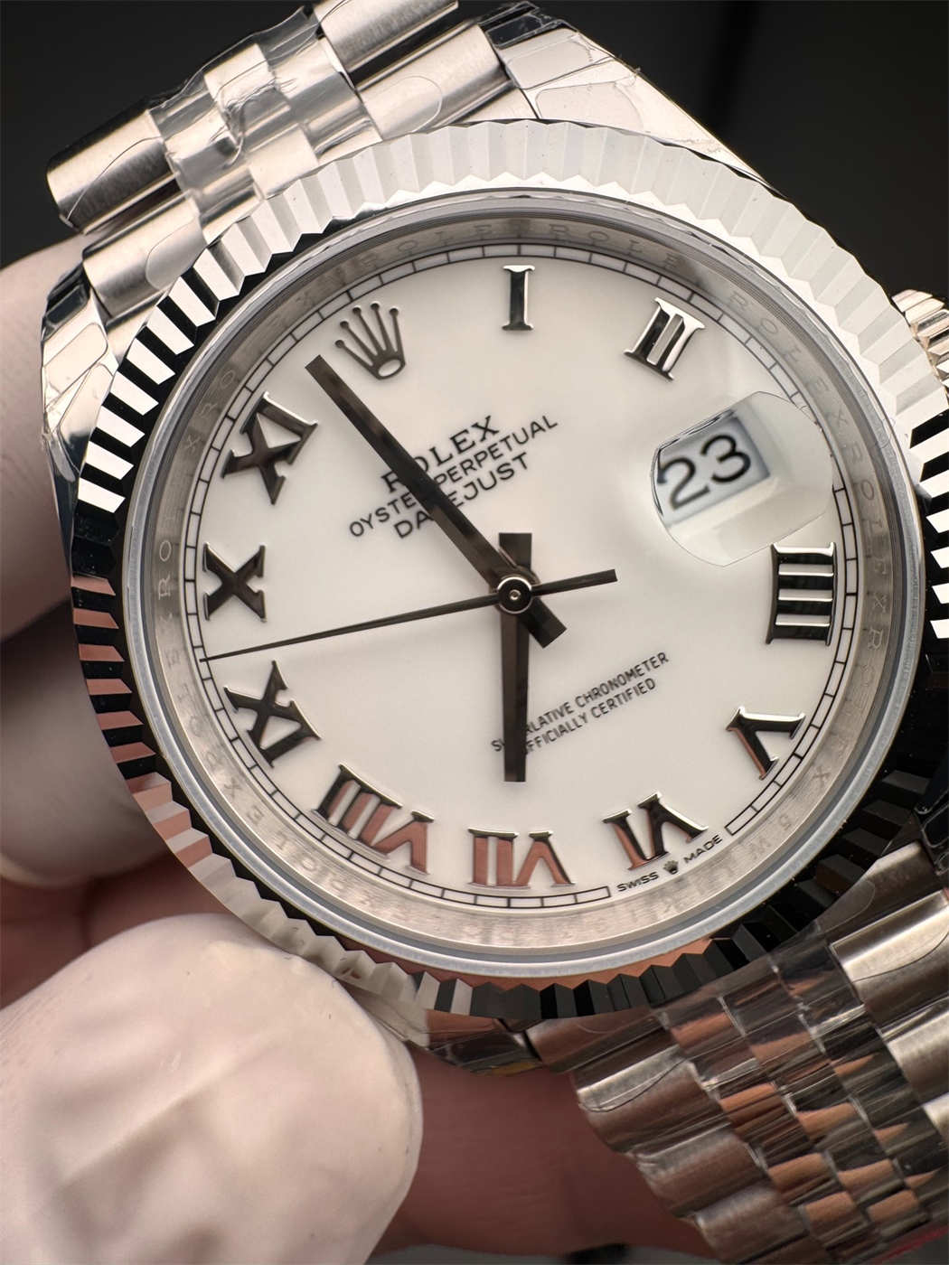 VSF Datejust 41 White Roman – Custom Dandong 3235 Movement [Ref. 126334]